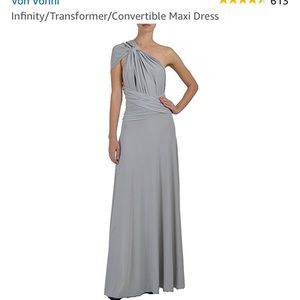 Maxi convertible Infinity bridesmaid dress - grey